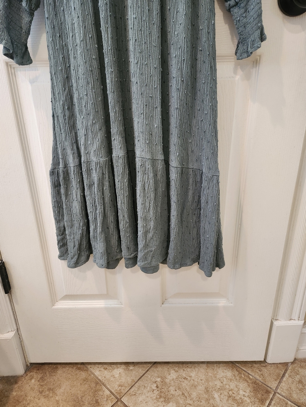 Baltic Born Soft Green Smocked Midi Dress - Picture 3 of 5